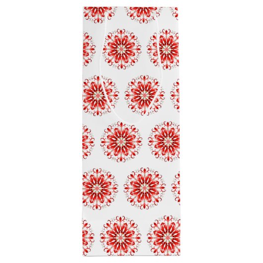 スノーフレークホリデイ抱き枕 ワインギフトバッグ (裏面)