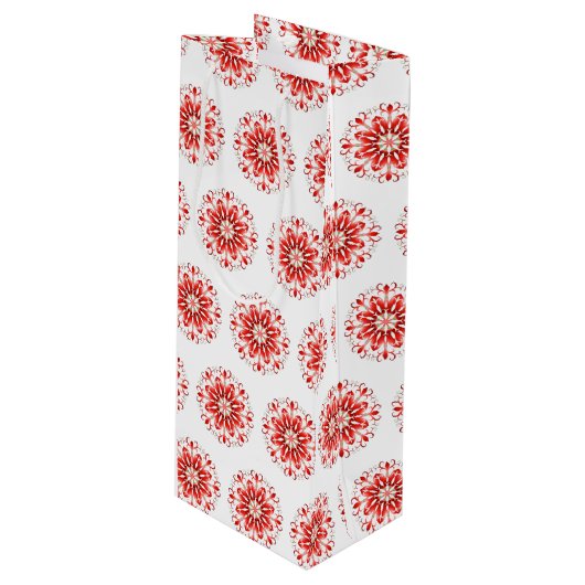 スノーフレークホリデイ抱き枕 ワインギフトバッグ (正面アングル)