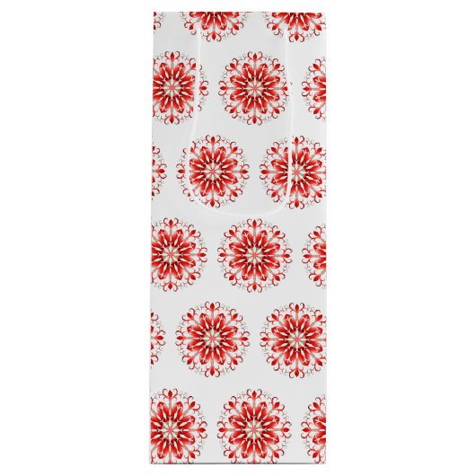 スノーフレークホリデイ抱き枕 ワインギフトバッグ (正面)