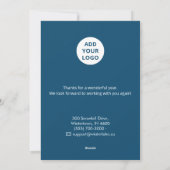 スノーフレークホリデーカード | 会社ロゴのアップロード シーズンカード (裏面)