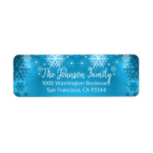 スノーフレークホリデークリスマスブルー差出人住所