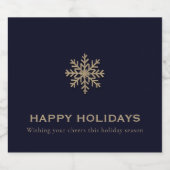 スノーフレークホリデーシャンパンラベル スパークリングワインラベル (シングルラベル)