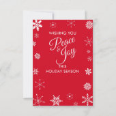 スノーフレークホリデーパーソナライズされたフラットグリーティングカード 招待状 (裏面)