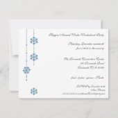 スノーフレークホリデーパーティインビタイツ 招待状 (裏面)