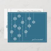 スノーフレークホリデーパーティインビタイツ 招待状 (正面/裏面)