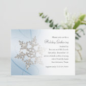 スノーフレークホリデーパーティー招待状 招待状 (スタンド正面)