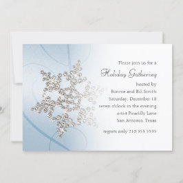 スノーフレークホリデーパーティー招待状 招待状