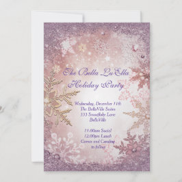 スノーフレークホリデーパーティー招待状 招待状