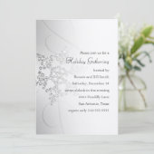 スノーフレークホリデーパーティー招待状 招待状 (スタンド正面)