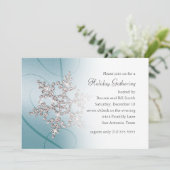 スノーフレークホリデーパーティー招待状 招待状 (スタンド正面)