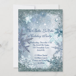 スノーフレークホリデーパーティー招待状 招待状