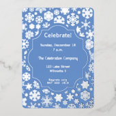 スノーフレークホリデーパーティー 箔招待状 (正面)