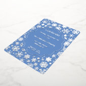 スノーフレークホリデーパーティー 箔招待状 (回転した状態)