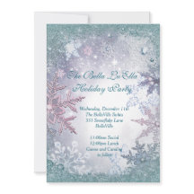 スノーフレークホリデーパーティ招待状