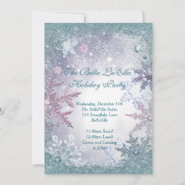 スノーフレークホリデーパーティ招待状 招待状