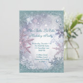 スノーフレークホリデーパーティ招待状 招待状 (スタンド正面)