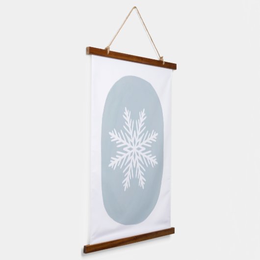 スノーフレークホリデーホームデコール 吊り下げ型タペストリー (傾斜あり)