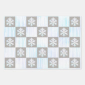 スノーフレークホワイトオパール平和ジョイ愛4写真 ラッピングペーパーシート (正面2)