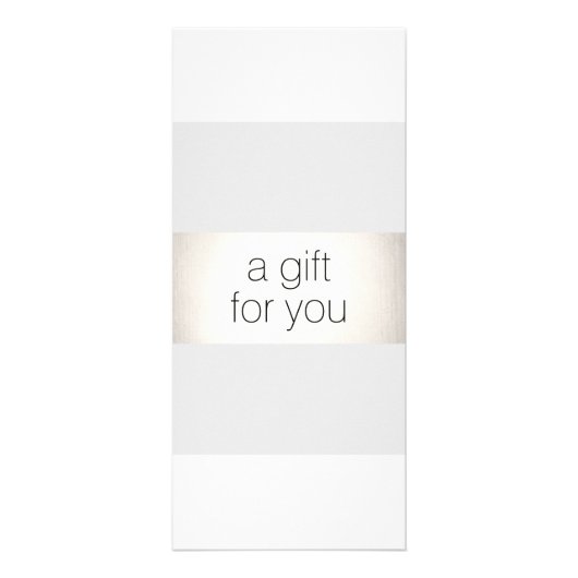 スノーフレークホワイトシルバーサロンスパギフト証明書 ラックカード (正面)