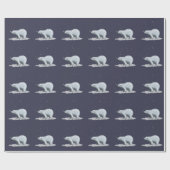 スノーフレークポーラーベアラッピング紙 ラッピングペーパー (フラット)