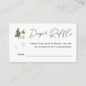 スノーフレークマウンテン冬おむつラッフル エンクロージャーカード (正面)