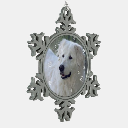 スノーフレークマレンマ スノーフレークピューターオーナメント (左)