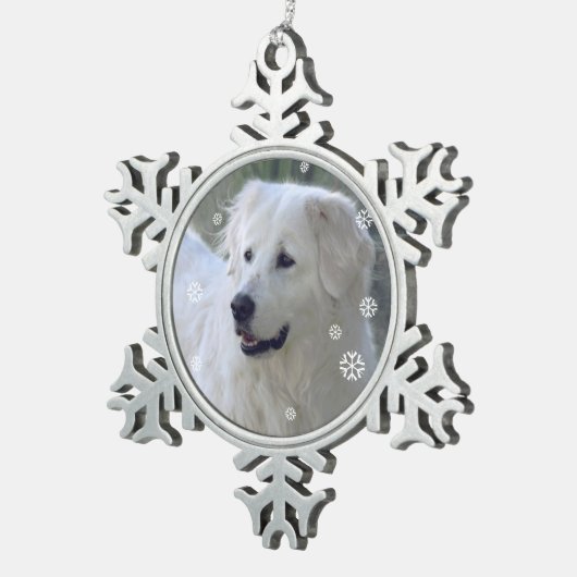 スノーフレークマレンマ スノーフレークピューターオーナメント (右)