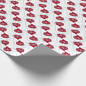 スノーフレークミッテンスクリスマスギフトラッピング紙 ラッピングペーパー (角)