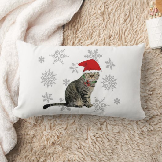スノーフレークミョークリスマスピロー、両面 ランバークッション (ブランケット)