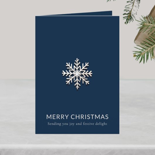 スノーフレークメリークリスマスカード カード