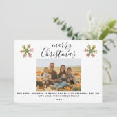 スノーフレークメリークリスマススクリプト家族の写真 シーズンカード (スタンド正面)