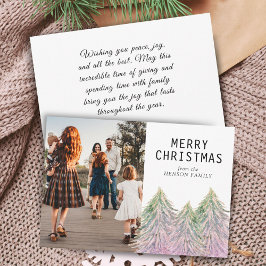 スノーフレークメリークリスマススクリプト家族の写真 シーズンポストカード