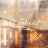 スノーフレークメリークリスマスニューイヤービジネスホリデー ウィンドウサイン (シート2)