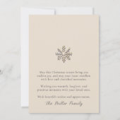 スノーフレークメリークリスマスフラットカード シーズンカード (裏面)