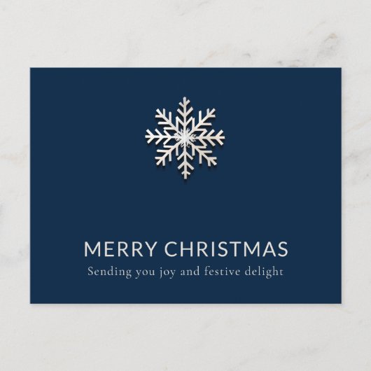スノーフレークメリークリスマスポストカード シーズンポストカード (正面)