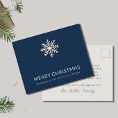 スノーフレークメリークリスマスポストカード シーズンポストカード