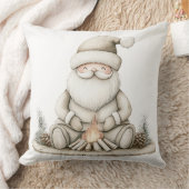 スノーフレークモダンウィンターピロー – ニュートラル クッション (ブランケット)