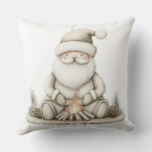 スノーフレークモダンウィンターピロー – ニュートラル クッション (裏面)