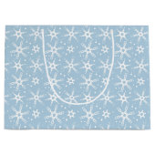 スノーフレークモダンオールオーバーパターン抱き枕 ラージペーパーバッグ (正面)