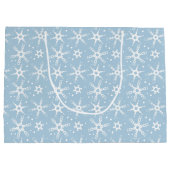 スノーフレークモダンオールオーバーパターン抱き枕 ラージペーパーバッグ (裏面)