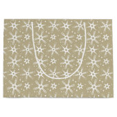 スノーフレークモダンオールオーバーパターン抱き枕 ラージペーパーバッグ (正面)