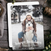 スノーフレークモダンファミリークリスマス2024写真 シーズンカード