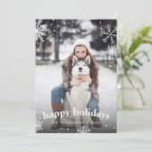 スノーフレークモダンファミリークリスマス2024写真 シーズンカード (スタンド正面)