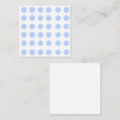 スノーフレークライトブルー冬のパターン エンクロージャーカード (正面/裏面)