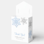 スノーフレークラピスブルー結婚シルバーズサンキュー フェイバーボックス (オープン)