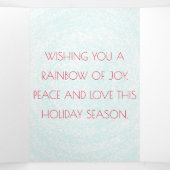 スノーフレークレインボーホリデーカード 三つ折りカード (内部中)