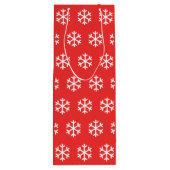 スノーフレークレッドクリスマスワイン抱き枕 ワインギフトバッグ (裏面)