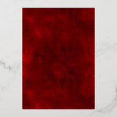 スノーフレークレッドベルベットフォト季節のごあいさつ 箔シーズンカード (裏面)