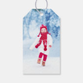 スノーフレークレッドホリデー ギフトタグ (裏面)