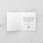 スノーフレーク企業のクリスマスツリーホリデー サンキューカード (内部)